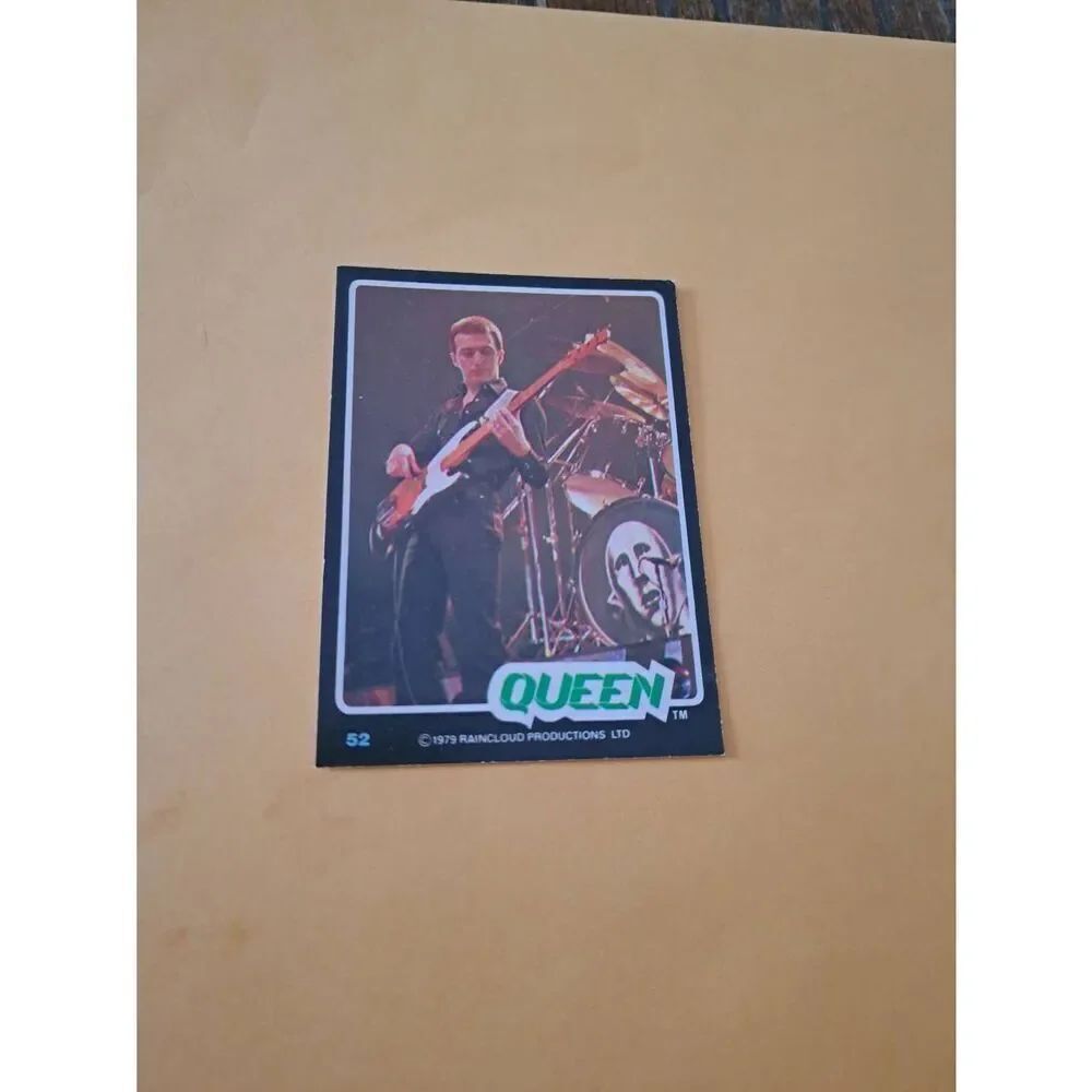 Vintage 1979 Raincloud Productions Queen Trading Card #52 Rock Band Memorabilia